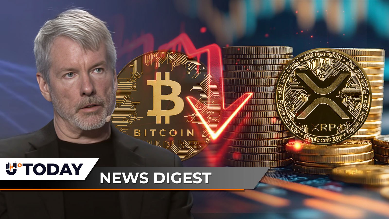 Major Date for XRP Holders Revealed, Michael Saylor Reacts to Bitcoin (BTC) Price Crash, Cardano (ADA) Confirms Death Cross — Crypto News Digest - U.Today | Related Crypto Article